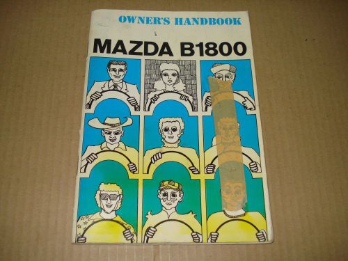 1972? mazda b1800 owner&#039;s handbook manual