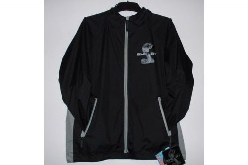 Shelby windbreaker rainjacket - folds into a 10" pouch. keep inside your mustang