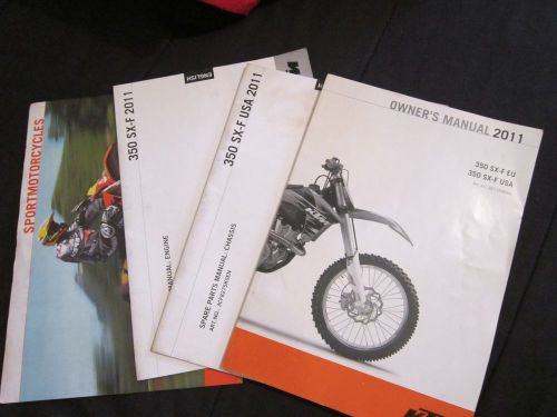 2011 ktm   350 sx-f eu &amp; 350  sx-f usa  owner manual + engine and chassis manual