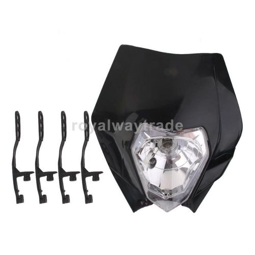 Black universal motorcycle headlight for yamaha ktm street fighter -dirtbike