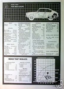 1967 fiat 850 road test data from road &amp; track 10/1966