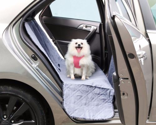 New!! waterproof hammock back seat cover for pets, gray car protect dog cat anim