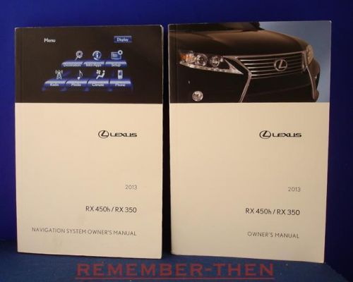 Lexus 2013 oem rx450h (hybrid) &amp; rx350 owners manual &amp; navigation system