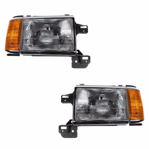 Fleetwood discovery 1996 1997 1998 headlight head light front lamps rv - pair