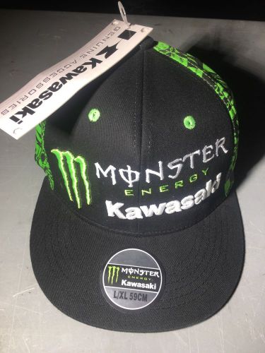 Monster energy kawasaki genuine xl hat new with tag and sticker