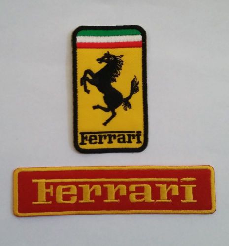 2 x ferrari patch embroidered new car racing f1 grand prix jacket vest v8