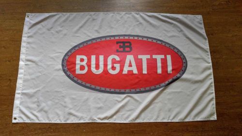 Bugatti logo flag banner brand 3x5ft garage mancave motorcycle car veyron chiron