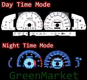 96-98 toyota 4runner sr5 white face blue indiglo glow gauges