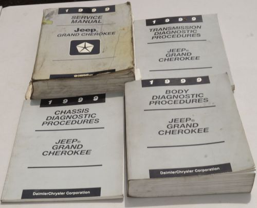 1999 jeep grand cherokee factory service shop manual + diagnostics 4-volume set