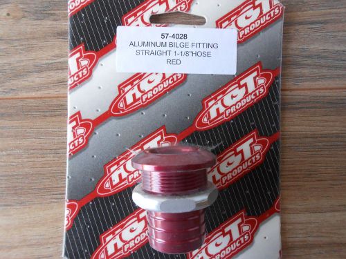 Jet ski pwc 1-1/8&#034; aluminum bilge fitting straight red hp57-4028