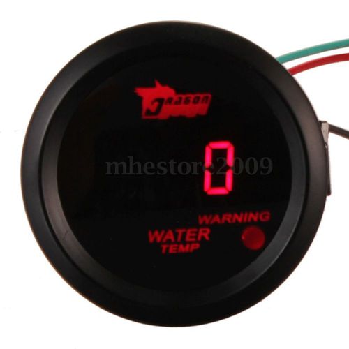 Car motor black 2'' 52mm red led digital water temp temperature celsius gauge
