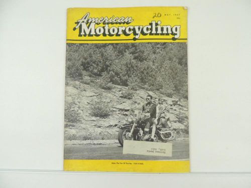 Vintage may 1957 american motorcycling magazine ariel bsa triumph harley l5345
