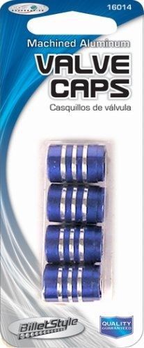 Custom accessories billet aluminum valve caps blue