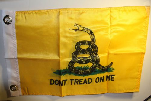 New double sided boat flag gadsden dont tread 2 sides  12x18 free shipping