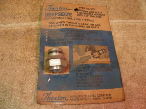 Vintage thexton 519 carburetor fuel line thread repair fitting holley &amp; monojet
