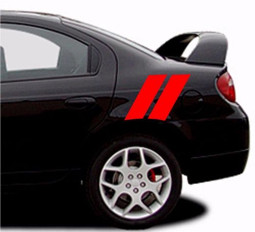 Dodge neon rear 4" fender double hash bar mark vinyl rally racing stripes decal