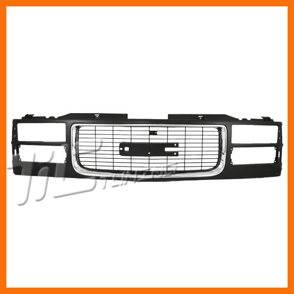 94-98 gmc sierra 1500 2500 3500 composite black front plastic grille front