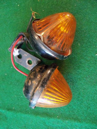 Vintage amber bullet light lamp auto  truck motorcycle &#034;pm-110 sae-p-66