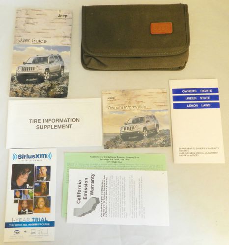 2014 jeep patriot owners manual with case 14mk74-926-aa