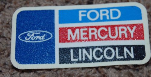 Original 1980&#039;s ford dealership decal ford ~ mercury ~ lincoln nos