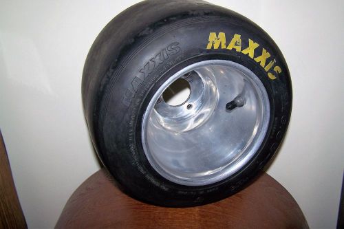 Used yellow maxxis go kart racing tire/wheel 11 x 6.00-6&#034;