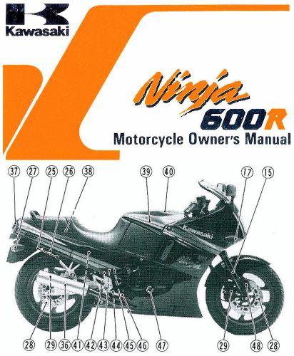 1992 kawasaki ninja 600r motorcycle owners manual -ninja 600 r--zx600c5-kawasaki