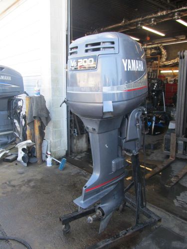 1998 yamaha 200hp 200 hp 2-stroke carbureted 25&#034; outboard motor excellent motor