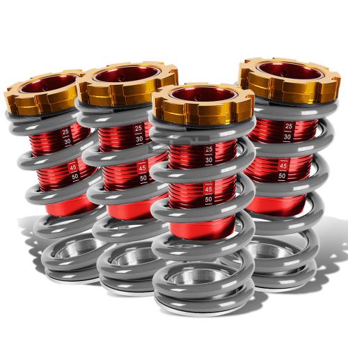 For 88-00 civic red scale adjustable lowering suspension silver coilover spring