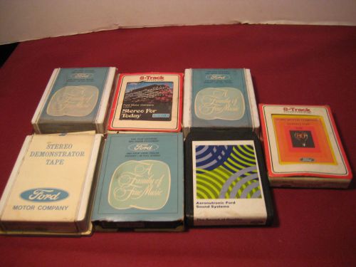 Lot of 7-1970&#039;s ford  8 track demonstration stereo tapes