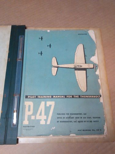 Original wwii p-47 thunderbolt pilot training manual, army air force
