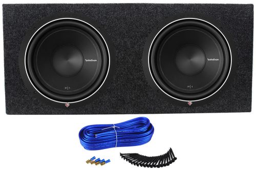 (2) rockford fosgate punch p1s2-12 12&#034; 1000w subwoofers+sealed sub enclosure box