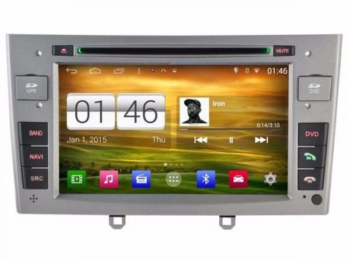 7&#034; android 4.4 car dvd player gps radio for peugeot 408 2010+ 3g navi 2din grey