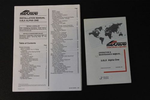 2 mercruiser alpha one installation operation maintenance manuals 3.0lx factory