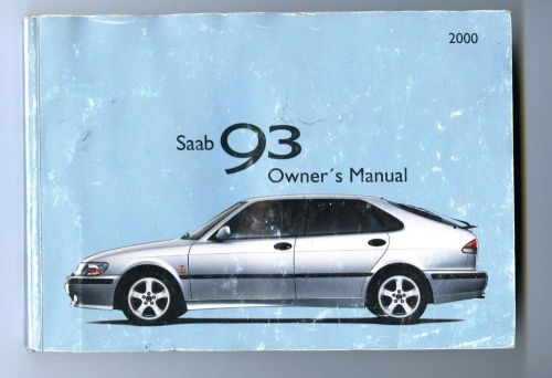 2000 saab 93 owners manual fair condition