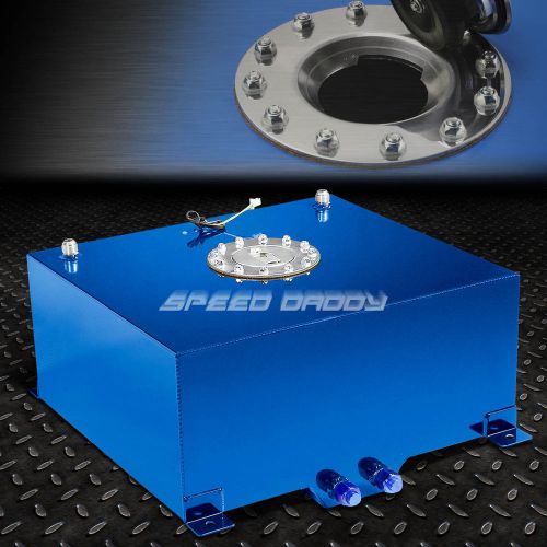 15 gallon/57l blue coat aluminum racing/drift fuel cell tank+cap+level sender