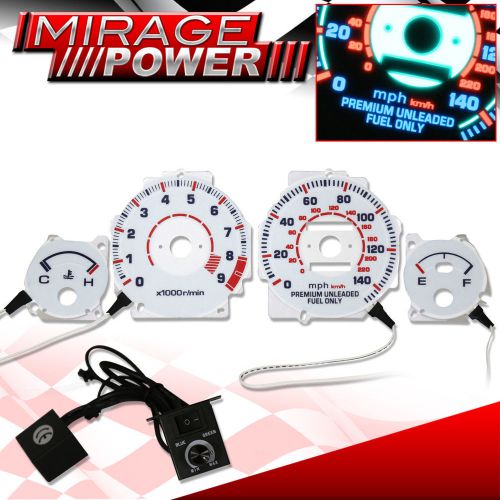 90-93 acura integra gauge face indiglo reverse glow jdm racing upgrade cluster