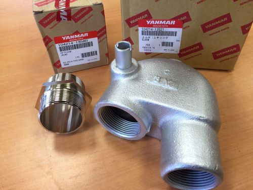Kit genuine oem yanmar exhaust elbow 104214-13521 &amp; joint 104214-13580