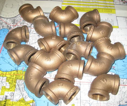 3/4&#034; female npt bronze brass pipe 90 deg elbow quantity of 17 (w)