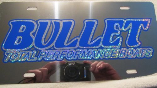 Bullet boat license plate