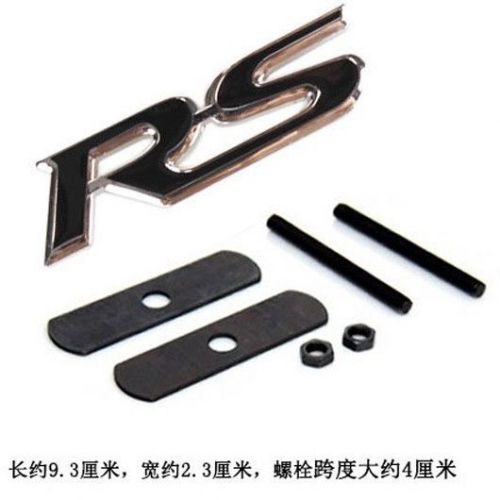 Rs logo front grille car emblem for jaguar xk xf xj xfr r type grill car badge