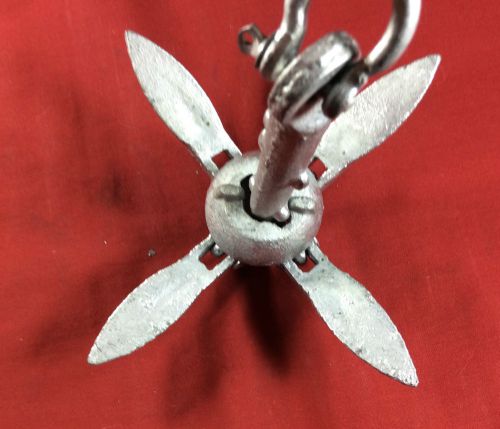 Folding grapnel anchor 1.5 pounds 1 1/2 lbs galvanized 4 fluke seachoice 41050