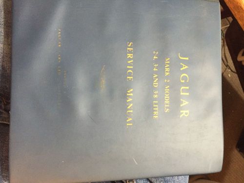 Jaguar mark 2 models 2.4, 3.4 and 3.8 litre, service manual (id:96577)