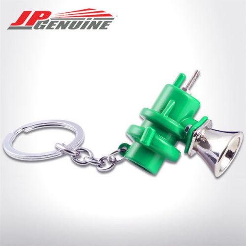 Car turbocharger blow off valve bov green jdm metal key chain keychain ring