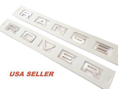 New silver land range rover sport evoque front hood emblem badge w adhesive