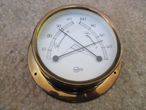 Vintage germany barigo original nautical maritime hygrometer thermomerer 110 mm
