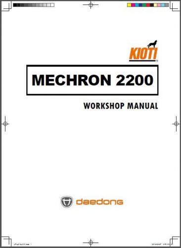 Kioti mechron 2200 utv service repair workshop manual cd