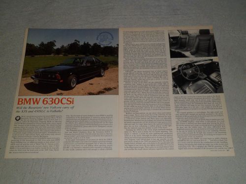 1977 bmw 630 csi, 1937 327, 1959 503 1973 3 article / ad