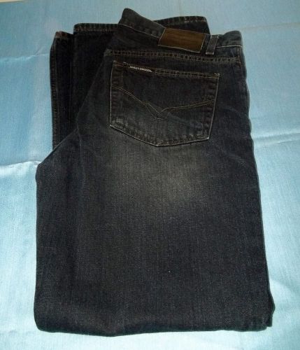 Harley davidson black denim jeans mens size 34 x 32 euc