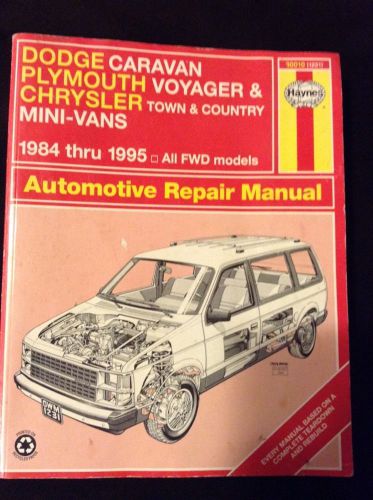 Haynes auto repair manual dodge caravan plymouth voyager chrysler t&amp;c mini-van