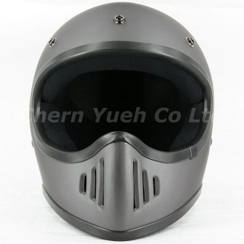 Moto 3-style blaster off-road atv bmx racing helmet matt gun metal dot x-large